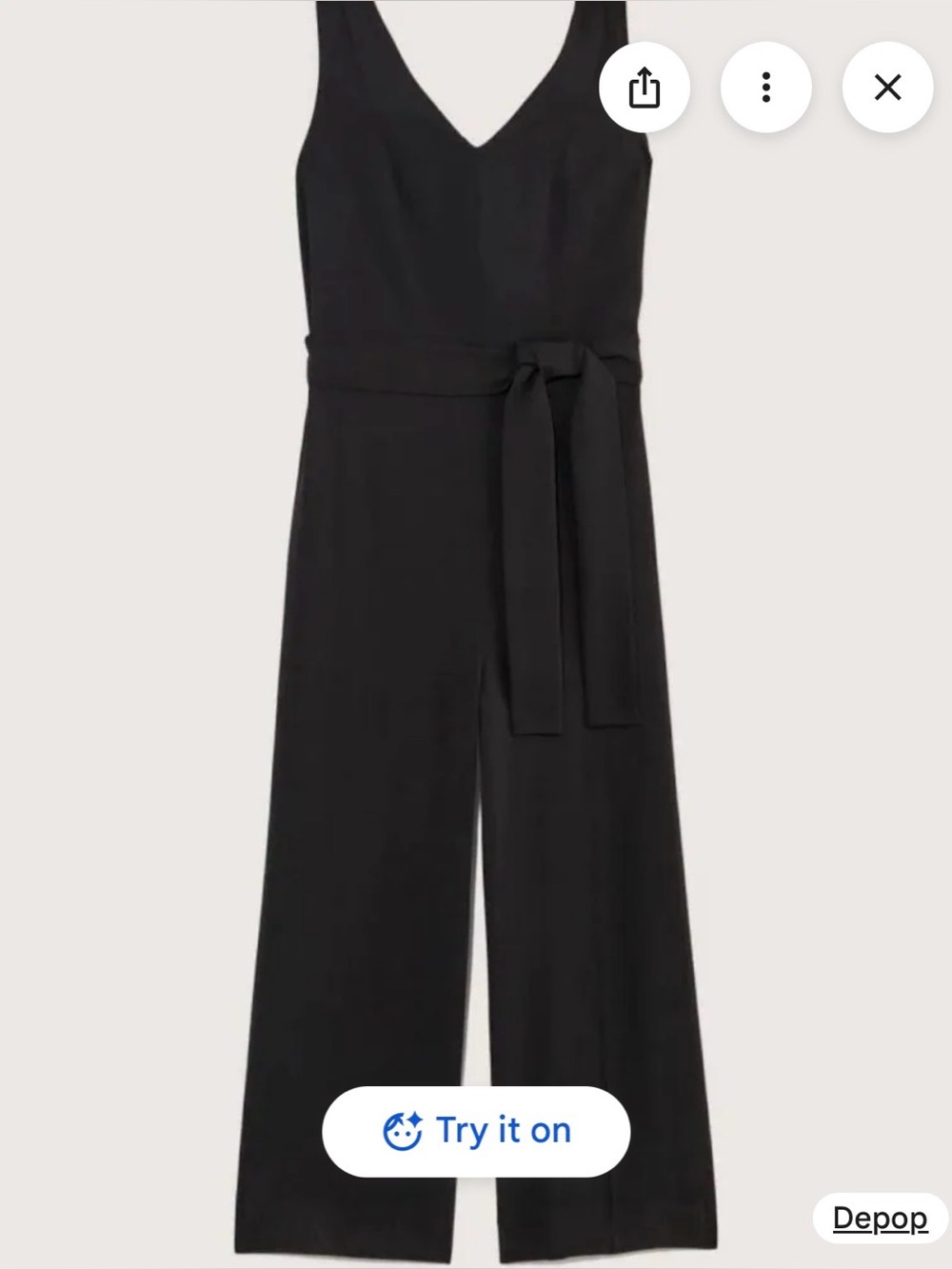 Everlane Japanese Goweave Essential Jumpsuit in Black EUC